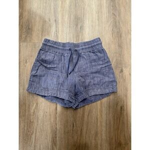 Athleta Shorts Womens‎ 100%  Linen Mid Rise Drawstring